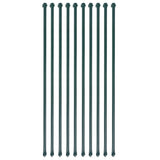 vidaXL Tuinpalen 1 m metaal groen 10 st