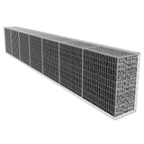 vidaXL Gabion Wall with Lid 600x50x100 cm Galvanized Steel