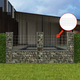 vidaXL Gabion Basket U-Shaped 570x20x100 cm Steel