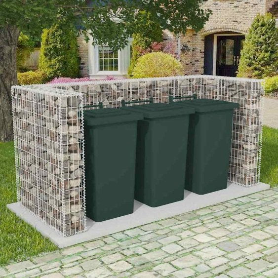 vidaXL Gabion Single Bin Enclosure 110x100x120 cm Steel