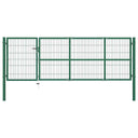 vidaXL Porte de jardin avec plateau 350x100 cm acier vert