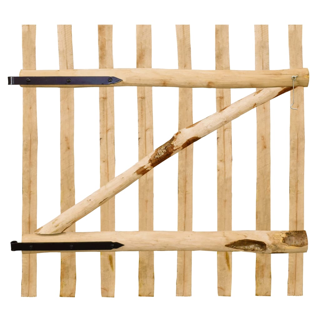 vidaXL Poort enkel 100x90 cm hazelaarhout