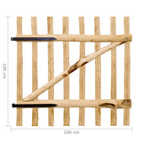 vidaXL Poort enkel 100x90 cm hazelaarhout