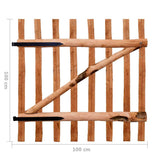 vidaXL Poort enkel 100x60 cm geïmpregneerd hazelaarhout