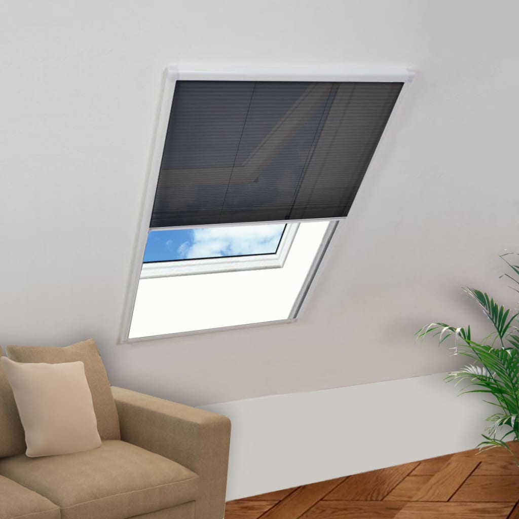 vidaXL Pleated fly screen 60x80 cm aluminium