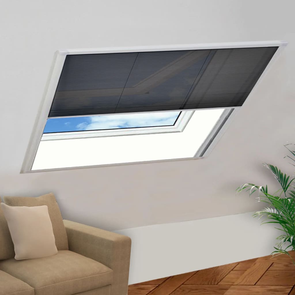 vidaXL Pleated fly screen 60x80 cm aluminium