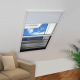 vidaXL Pleated Blind Fly Screen with Blackout 60x80 cm Aluminium