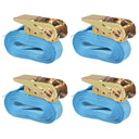 vidaXL Spanbanden 0,8 ton 6mx25mm blauw 4 st