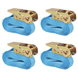 vidaXL Tie-down Straps 0.8 ton 6mx25mm blue 4 pcs
