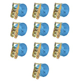 vidaXL Tie-down Straps 0.8 ton 6mx25mm blue 4 pcs