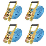 vidaXL Tie-down Straps 0.8 ton 6mx25mm blue 4 pcs