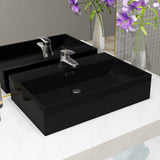 vidaXL Bathroom Sink with Faucet Hole White 51.5x38.5x15 cm Ceramic
