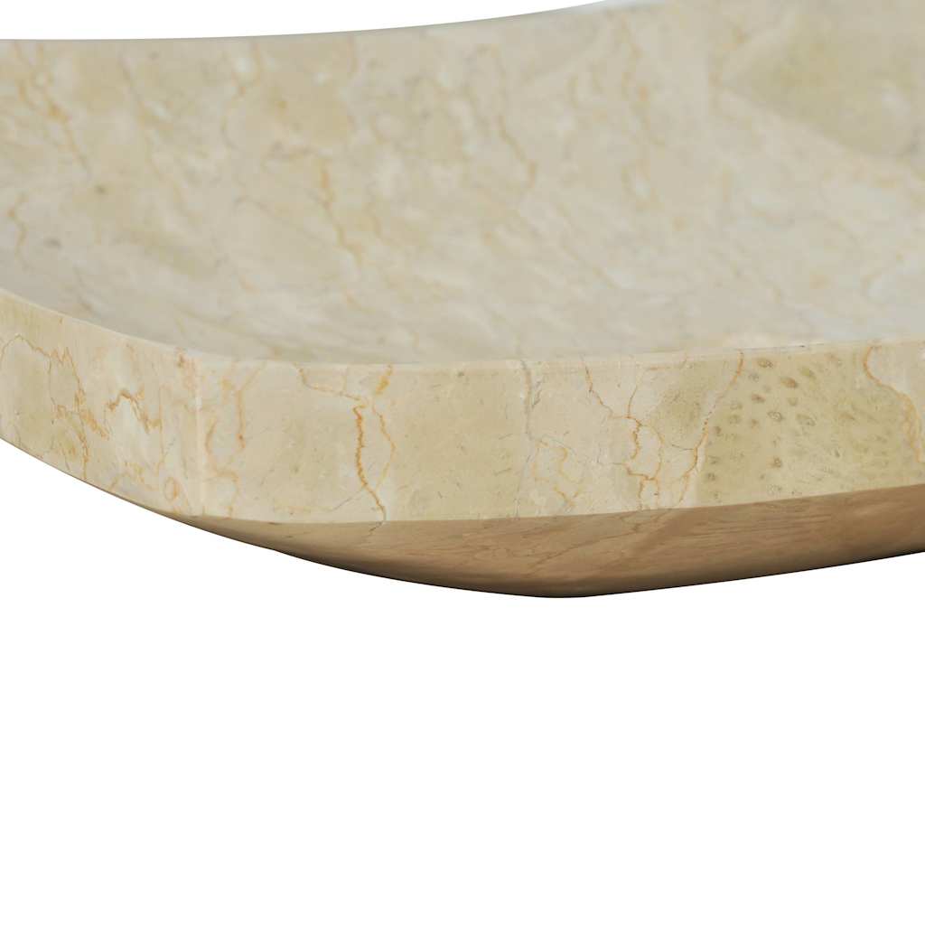 vidaXL Sink 50x35x12 cm marble cream