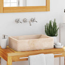vidaXL Gootsteen 45x30x12 cm marmer hoogglans noir