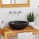vidaXL Gootsteen 40x12 cm marmer zwart
