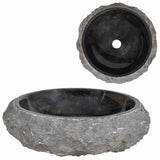 vidaXL Sink 40x12 cm marble black