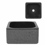 vidaXL Sink 30x30x15 cm river stone black