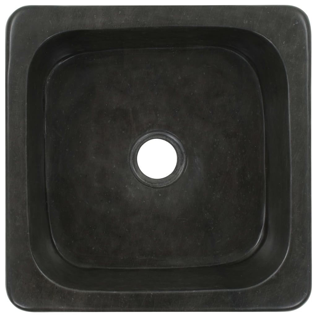 vidaXL Sink 30x30x15 cm river stone black