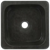 vidaXL Sink 30x30x15 cm river stone black