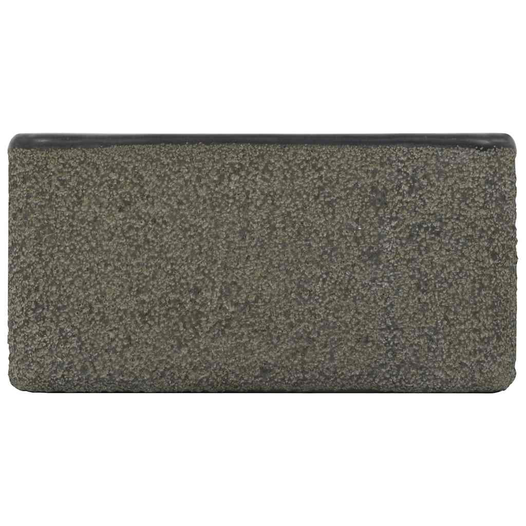 vidaXL Sink 30x30x15 cm river stone black