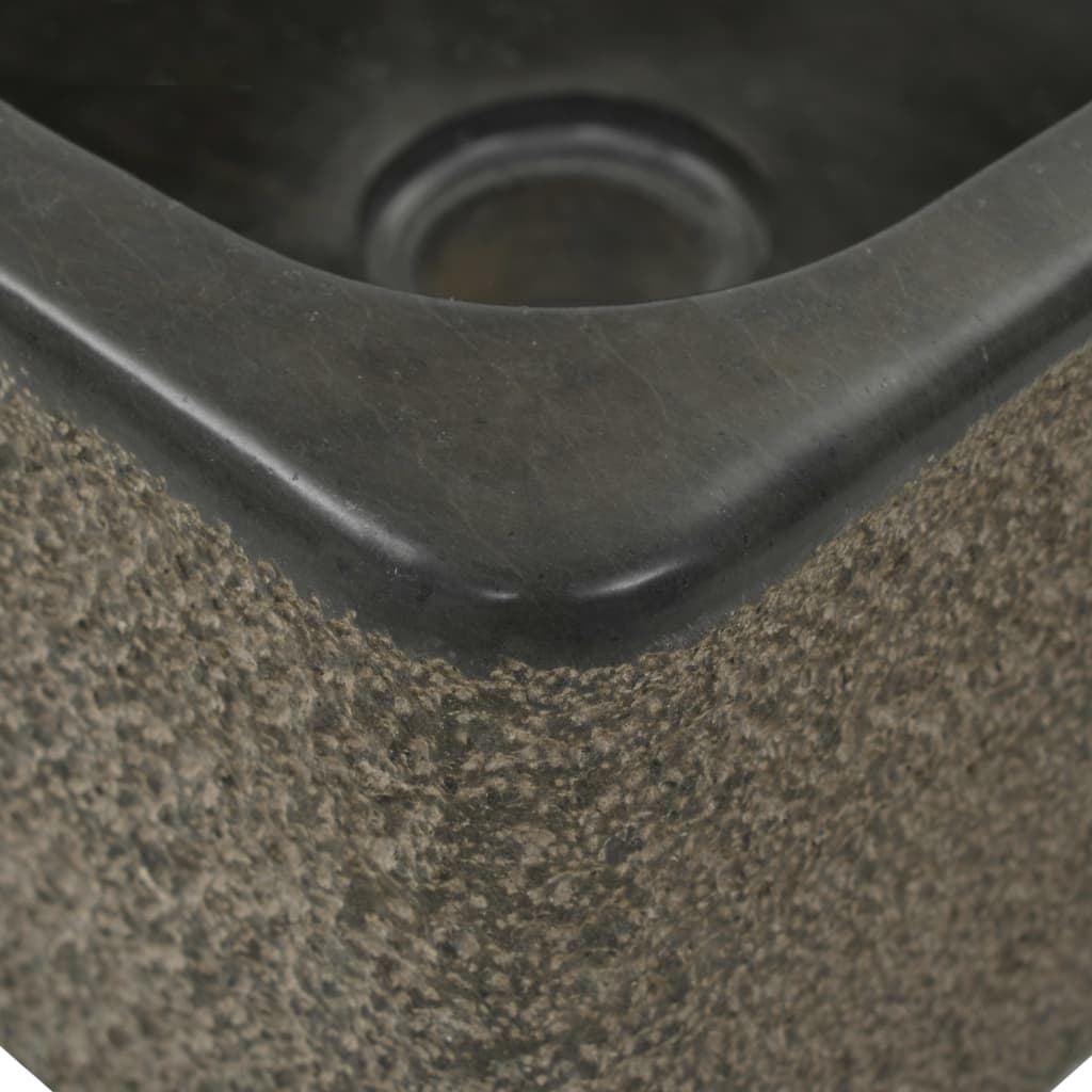 vidaXL Sink 30x30x15 cm river stone black
