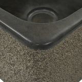 vidaXL Sink 30x30x15 cm river stone black