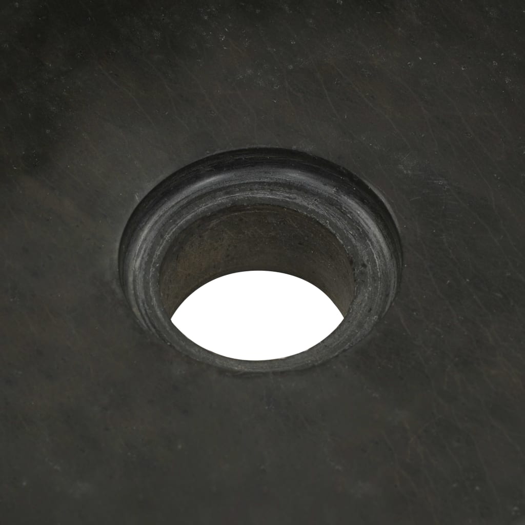 vidaXL Sink 30x30x15 cm river stone black