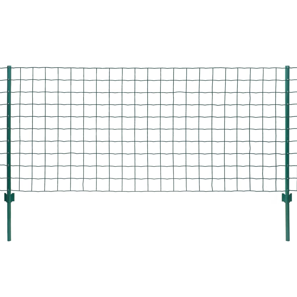 vidaXL Euro Fence 20x0.8 m Steel Green