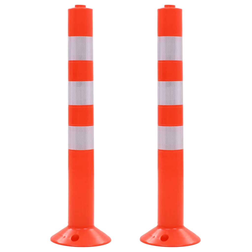vidaXL Traffic Posts 75 cm Plastic 2 pcs