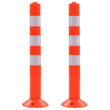 vidaXL Traffic Posts 75 cm Plastic 2 pcs