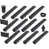 vidaXL Drain Channels 3 m Galvanized Steel 3 pcs