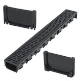 vidaXL Drain Channels 3 m Galvanized Steel 3 pcs