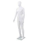 vidaXL Male Mannequin with Glass Base 175 cm Glossy White