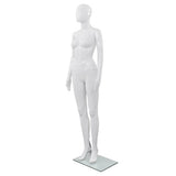 vidaXL Male Mannequin with Glass Base 175 cm Glossy White