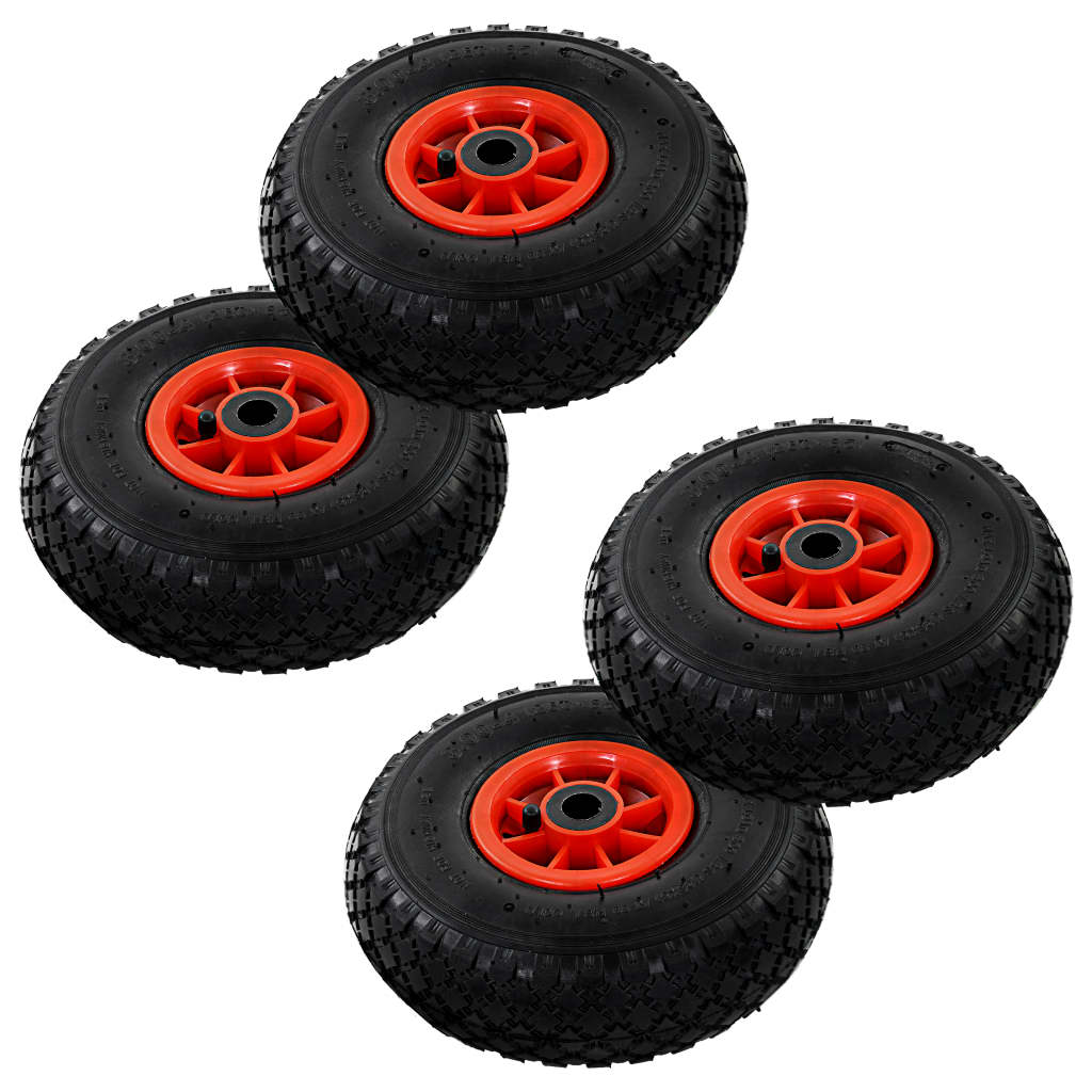 vidaXL Sack Truck Wheels 2 pcs 3.00-4 (245x82) Rubber