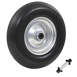 vidaXL Wheelbarrow Wheel with Axle 4.00-8 390 mm Solid PU