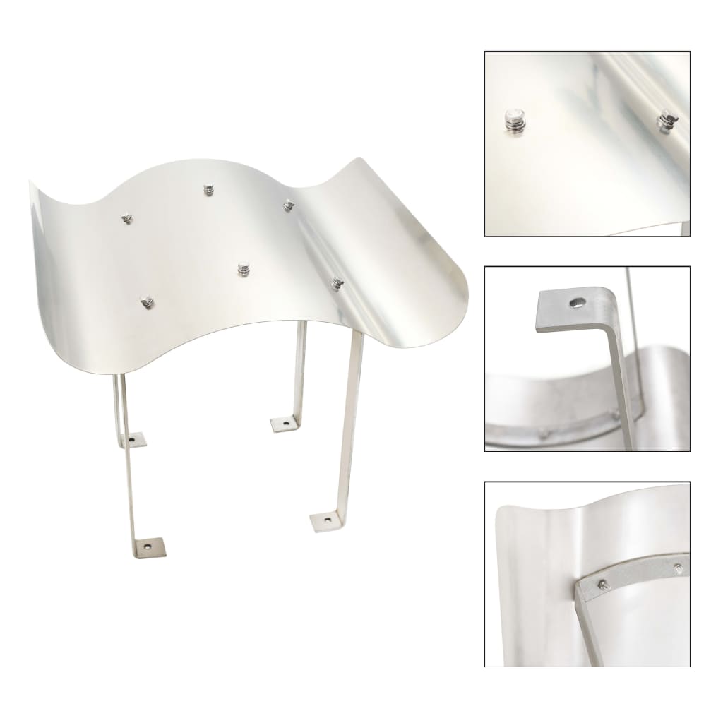vidaXL Schoorsteenkap roestvrij staal 40 x 40 x 36 cm