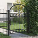 vidaXL Porte d'entrée avec porte-bagages en acier inoxydable 102x125 cm noir