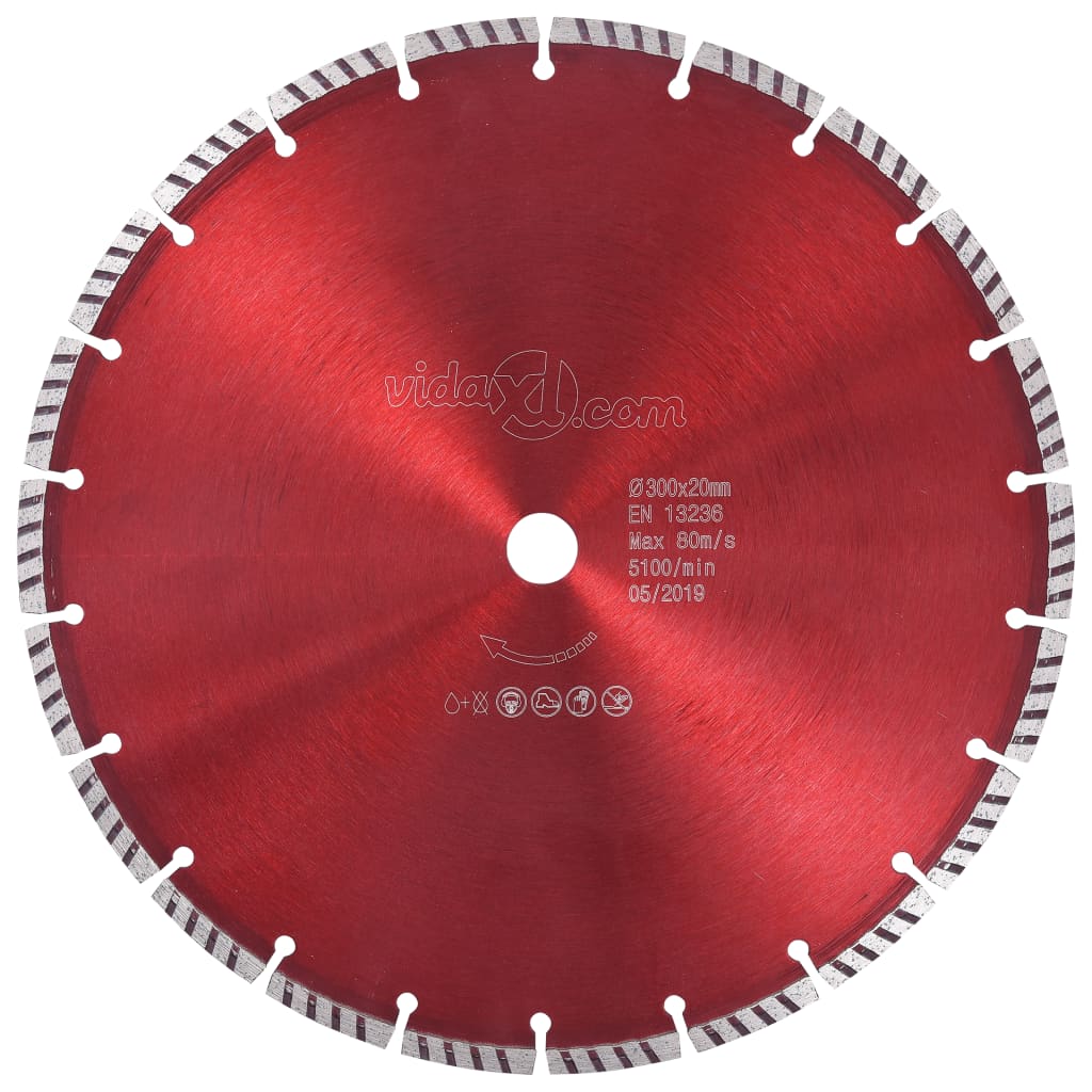 vidaXL Turbo Diamond Saw Blade 300 mm Steel