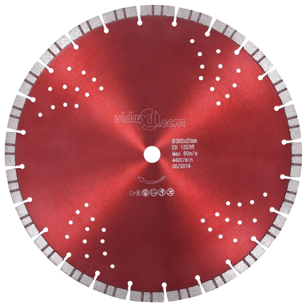 vidaXL Turbo and Perforated Diamond Saw Blade 300 mm Steel