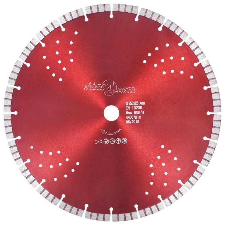 vidaXL Turbo and Perforated Diamond Saw Blade 300 mm Steel