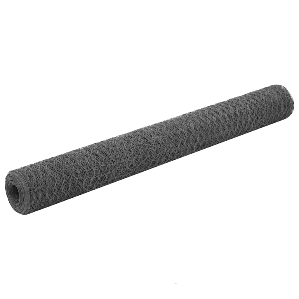 vidaXL Chicken Wire 25x0.5 m with PVC coating green