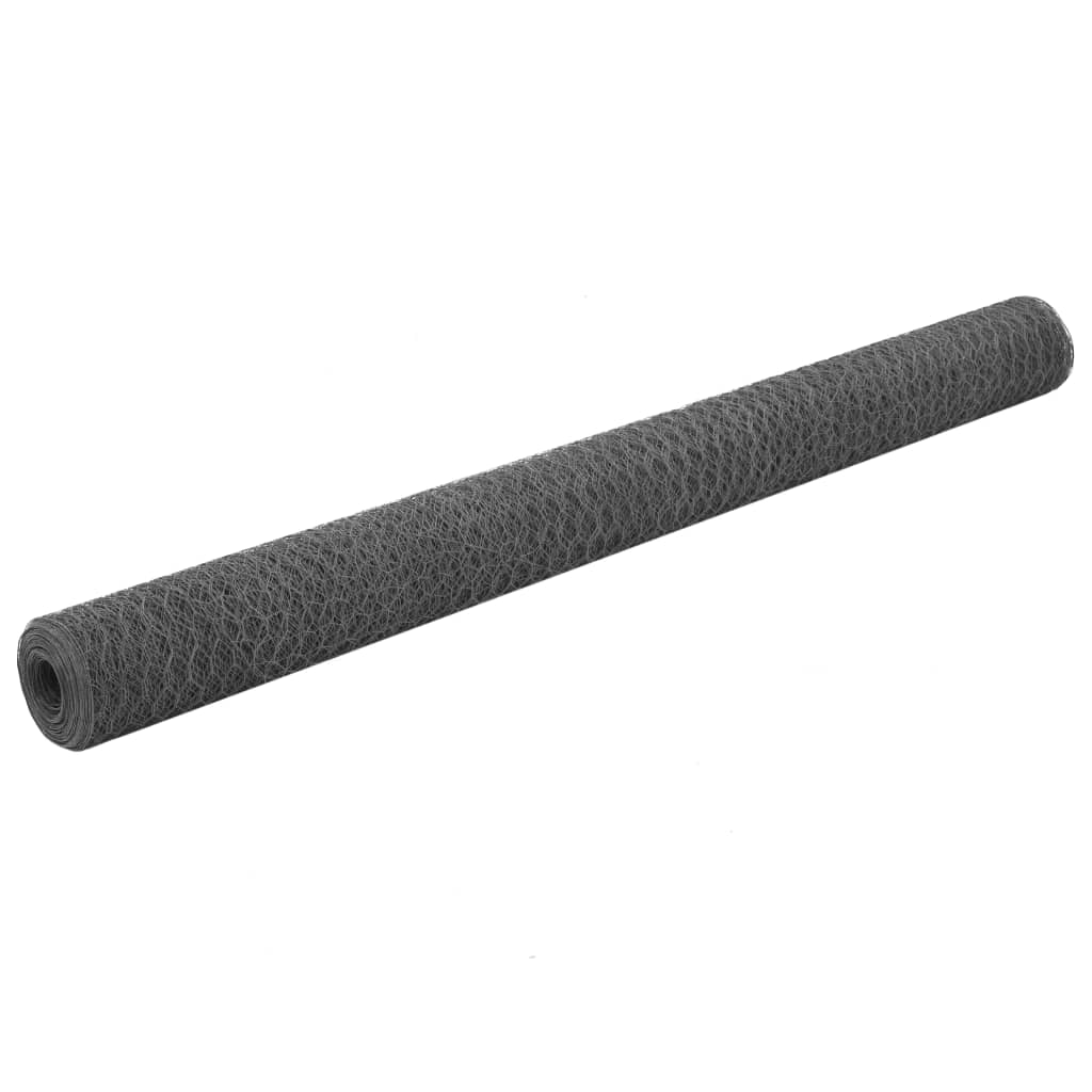 vidaXL Chicken Wire 25x0.5 m with PVC Coating Green