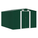 vidaXL Tuinschuur 257x298x178 cm metaal groen