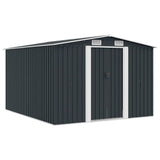 vidaXL Tuinschuur 257x298x178 cm metaal groen