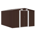 vidaXL Tuinschuur 257x298x178 cm metaal groen