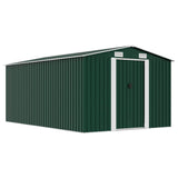 vidaXL Tuinschuur 257x298x178 cm metaal groen