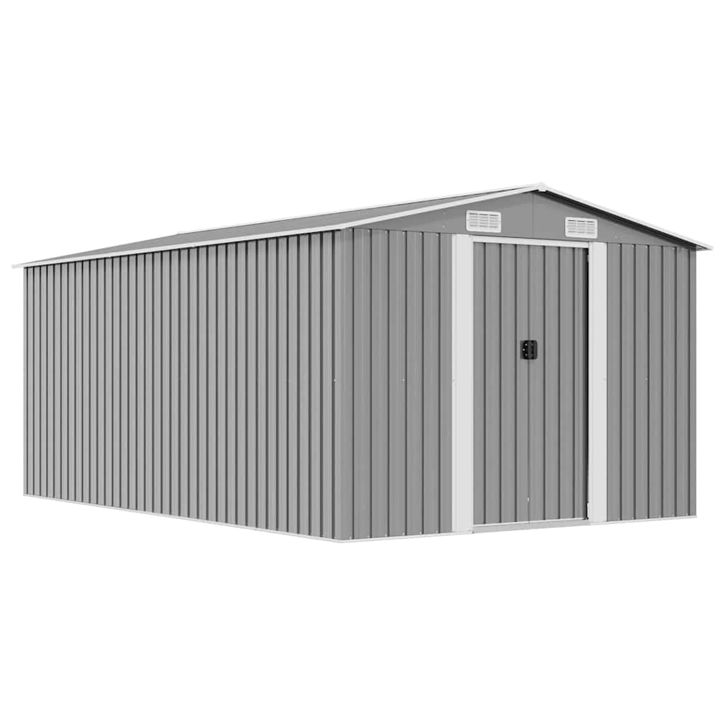 vidaXL Tuinschuur 257x298x178 cm metaal groen