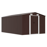 vidaXL Tuinschuur 257x298x178 cm metaal groen