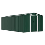 vidaXL Tuinschuur 257x298x178 cm metaal groen